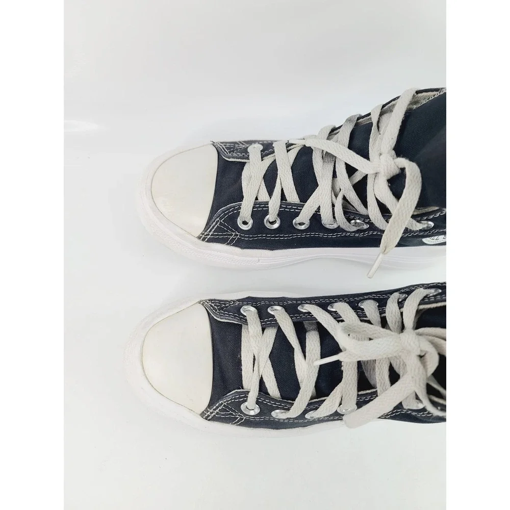 Converse, Durable Canvas Upper, Casual High Top Sneakers Women, Size 8 Black - Picture 2 of 7